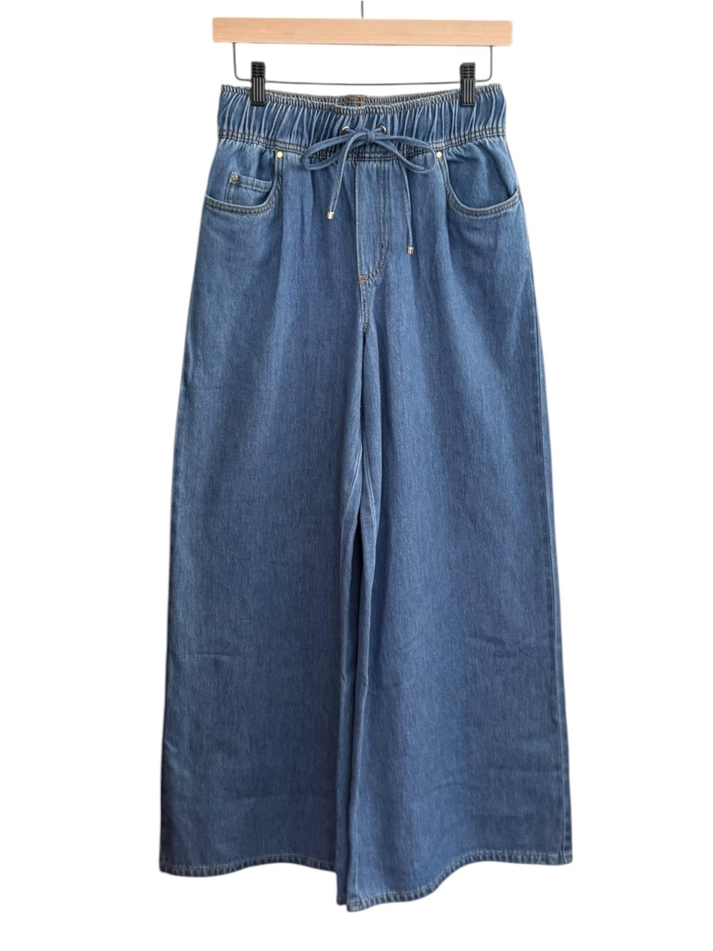 Aje Studio Sunray Denim Jeans in Blu Wash | US 2 NWT - Picture 3 of 13
